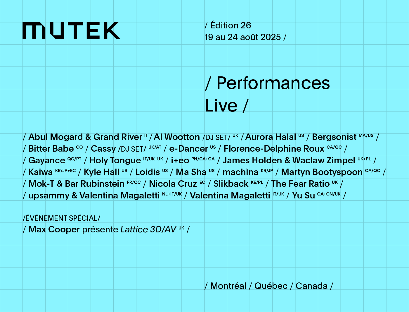 Mutek Montreal 2025