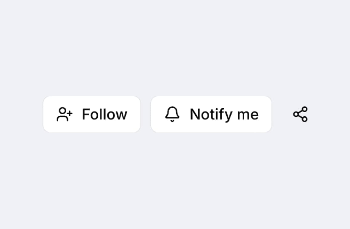 Follow an artist, never miss a drop
