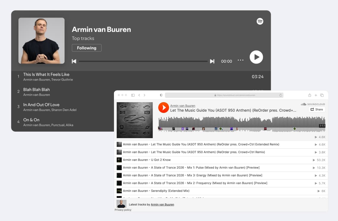 Press play without leaving the page
