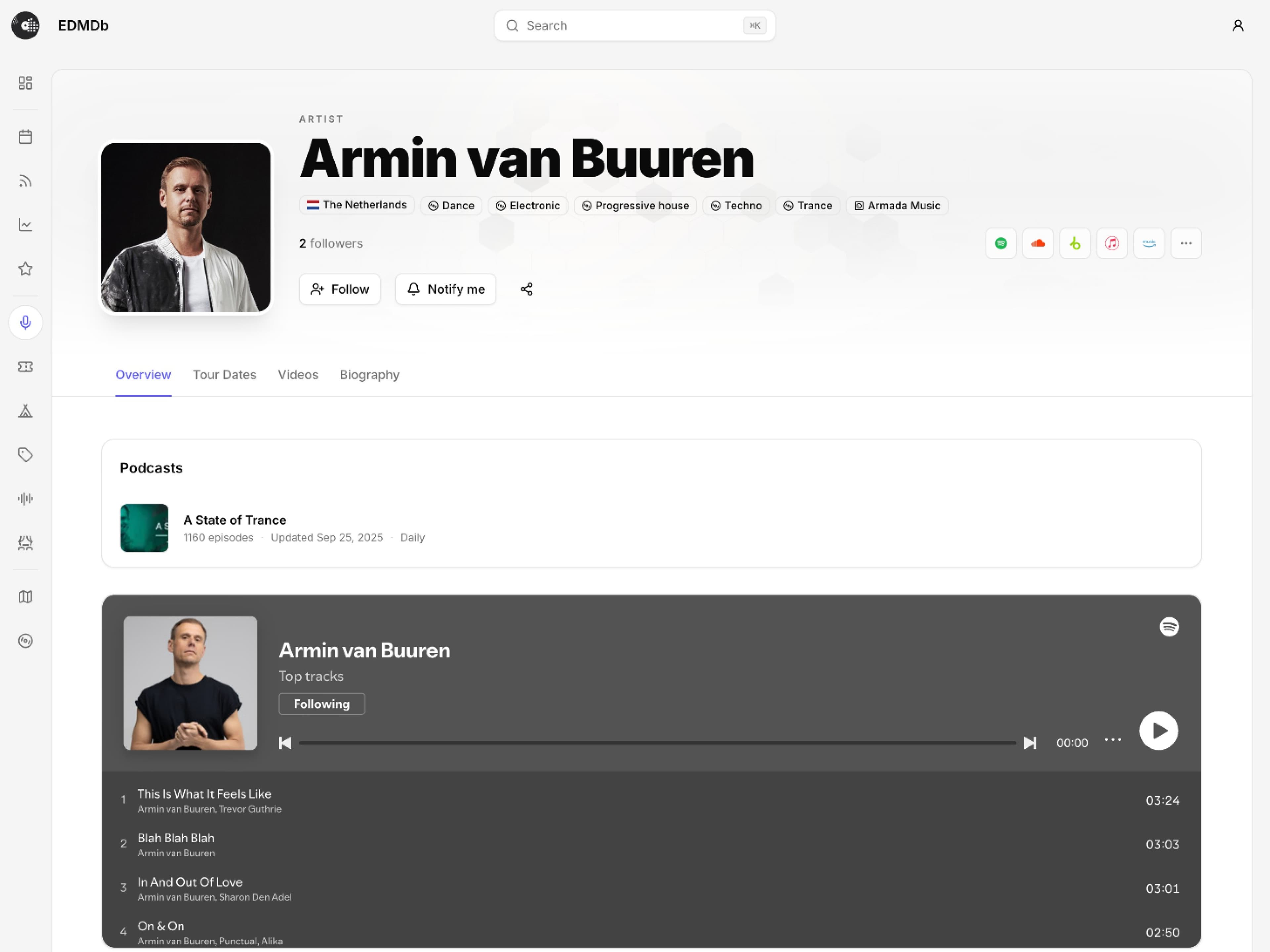 EDMDb product demo