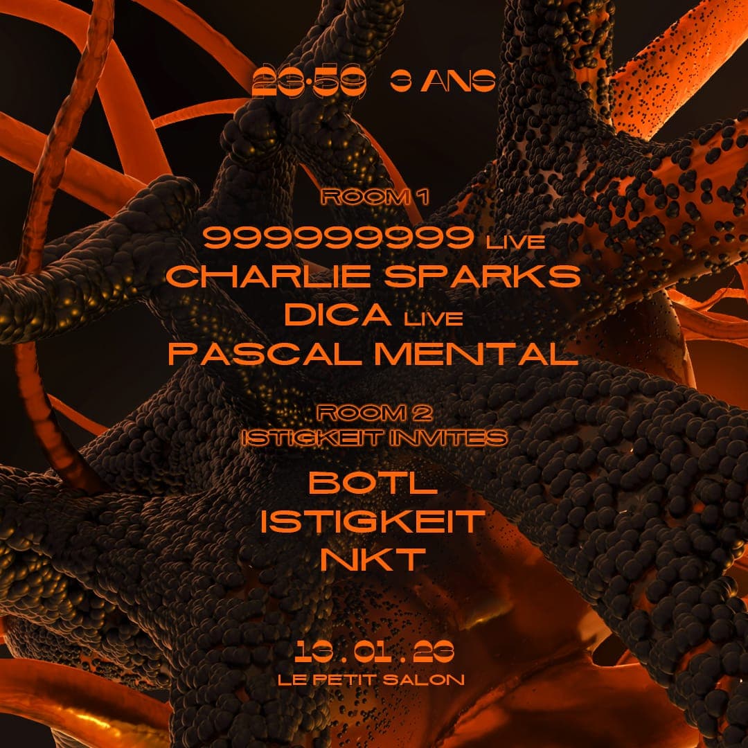 23:59 – 3 ANS - ACTE 2 - 999999999 (Live), Charlie Sparks, Dica (Live)