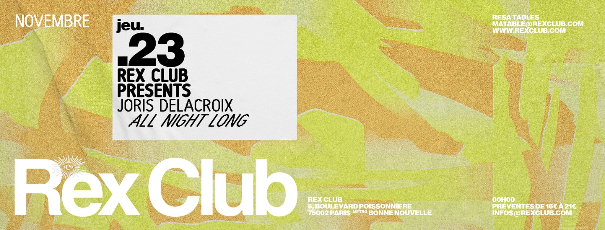 Rex Club presents: Joris Delacroix all night long