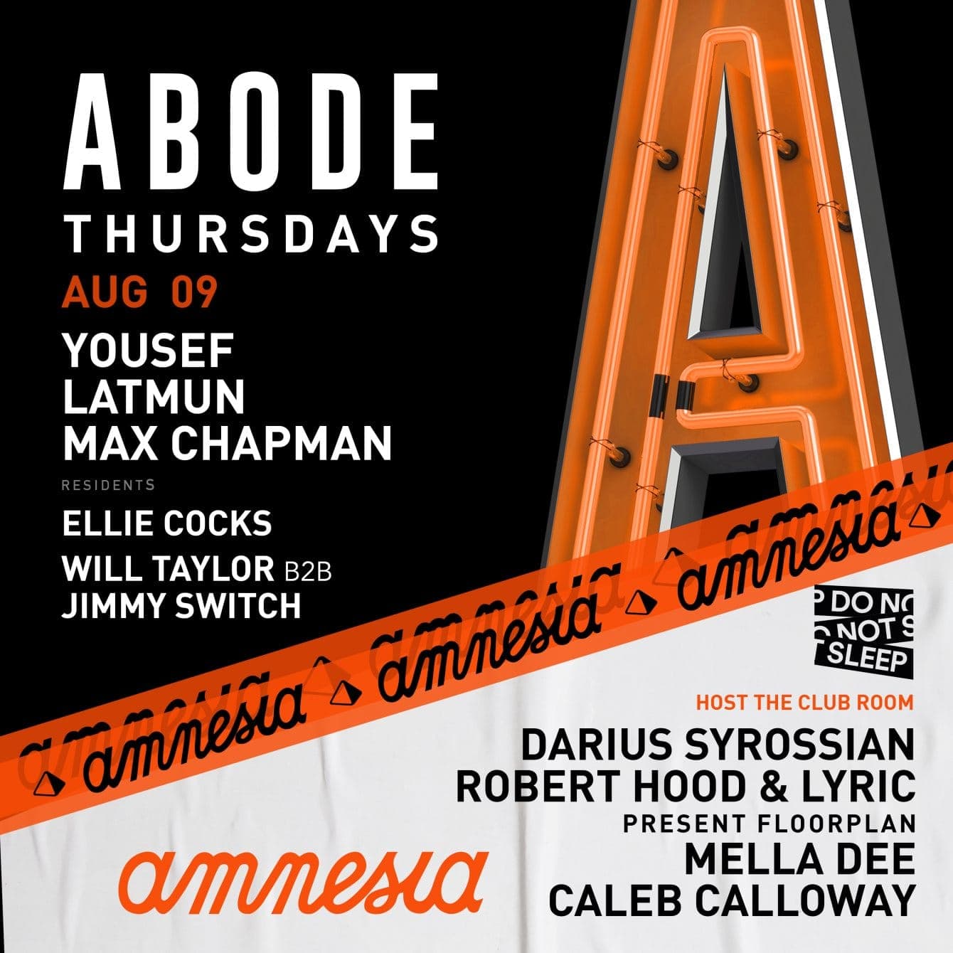 ABODE Thursdays - Club Room Hosted By Do Not Sleep