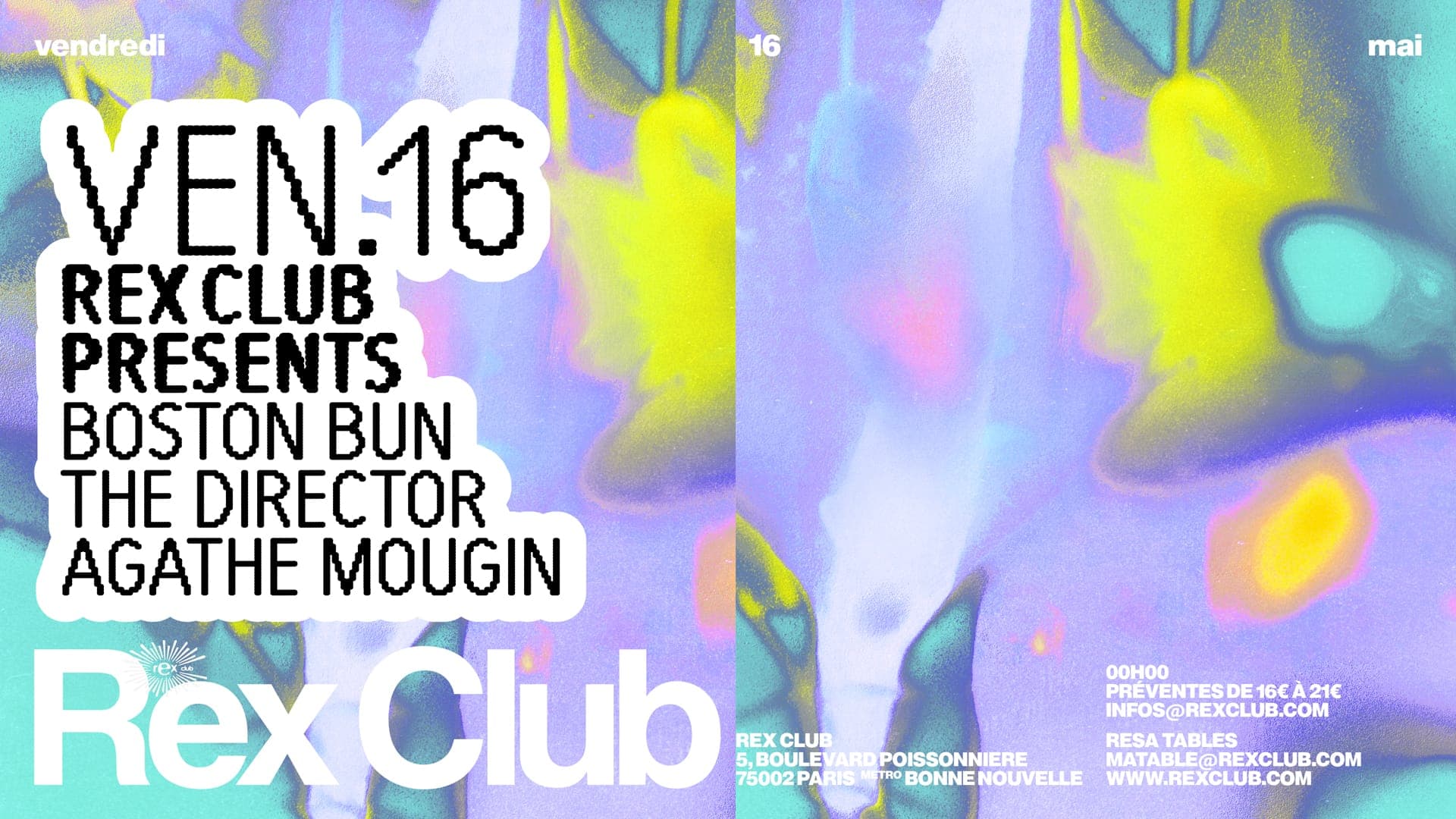 Rex Club presents: Boston Bun, The Director, Agathe Mougin