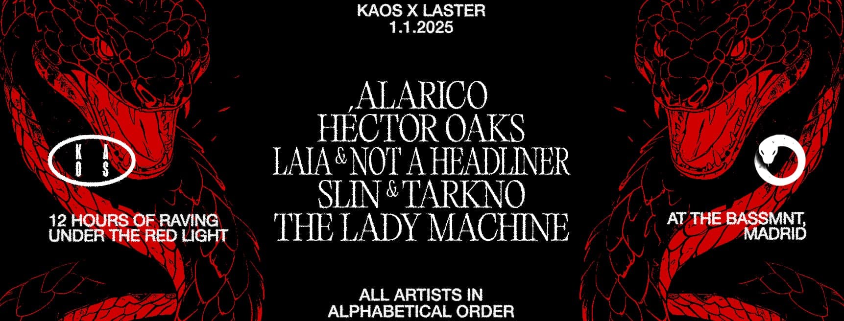 Laster Club x KAOS - New Year's Day special 12 hours AGAIN