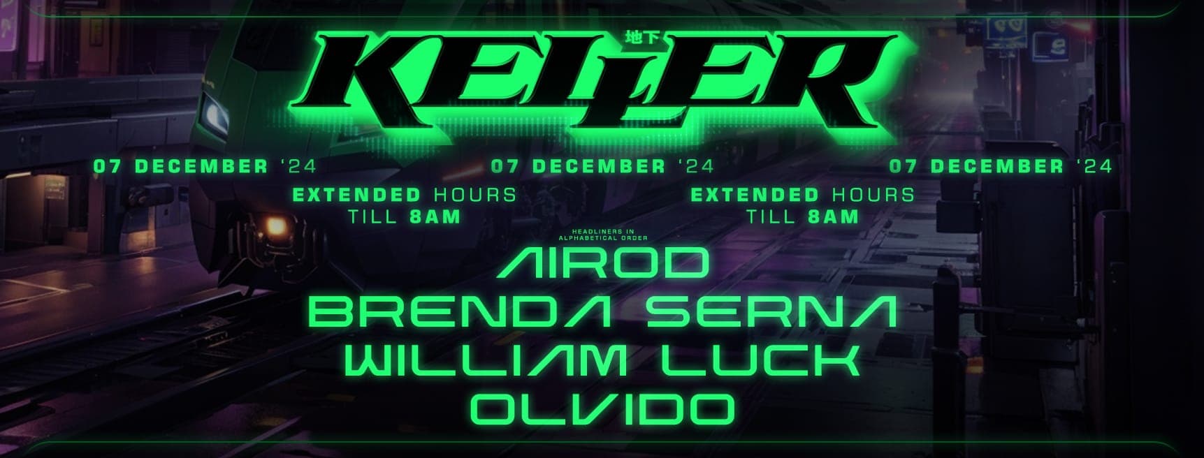 KELLER HARD CLUB 19: Airod, BRENDA SERNA, William Luck & Olvido
