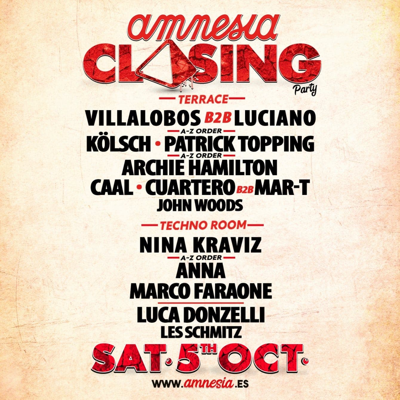 Amnesia Closing Party 2019