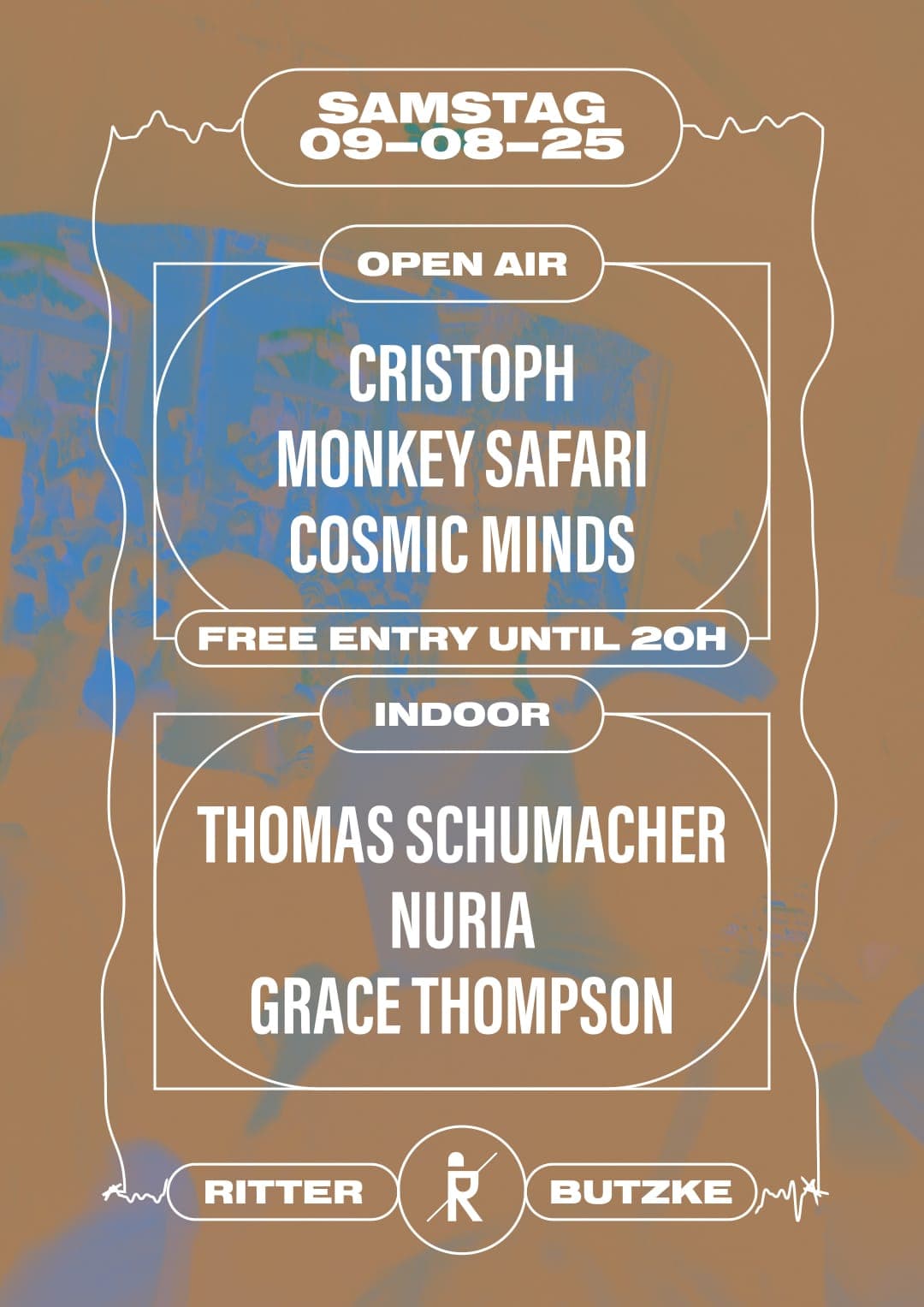 Open Air & Indoor w/ Monkey Safari, Cristoph, Thomas Schumacher - free entry until 8pm