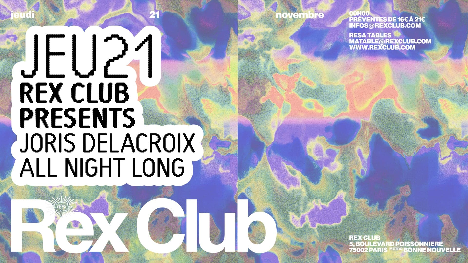 Rex Club presents: Joris Delacroix All Night Long