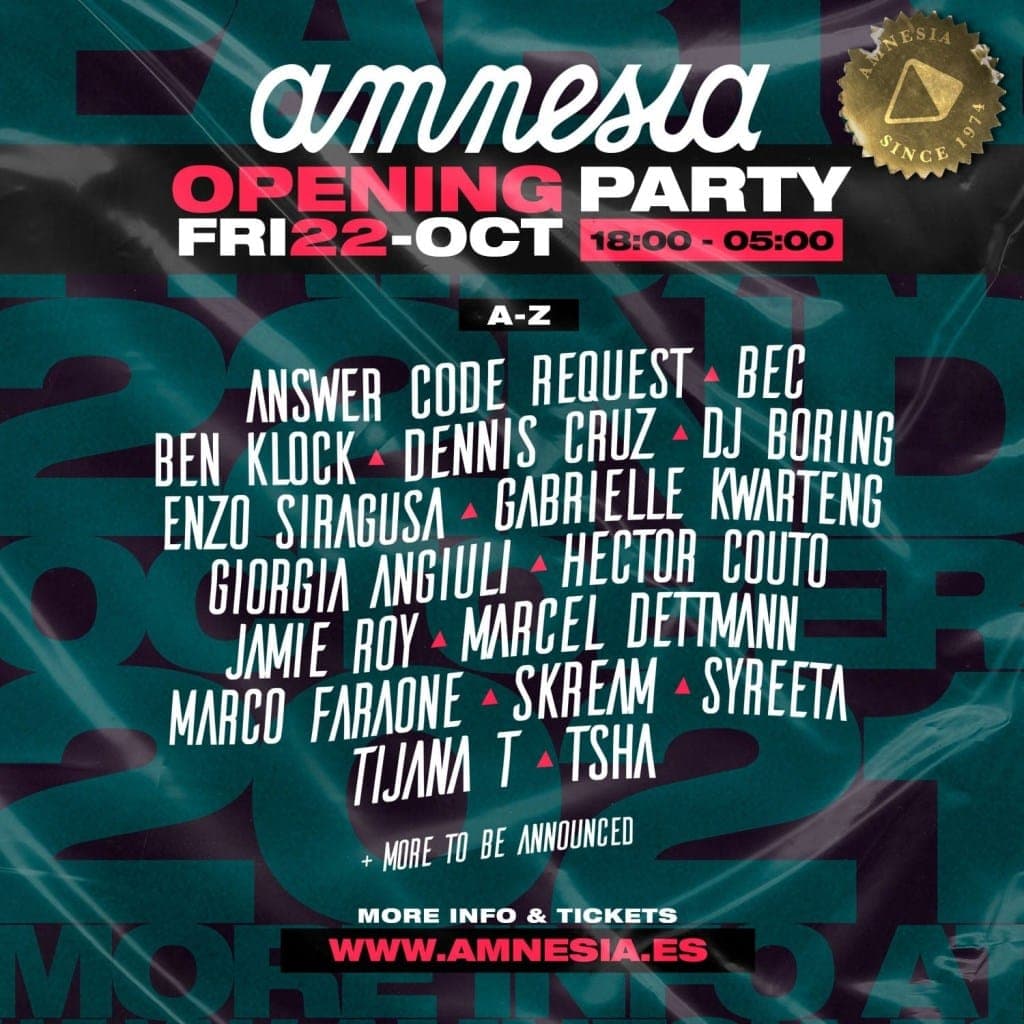 Amnesia Opening Party 2021