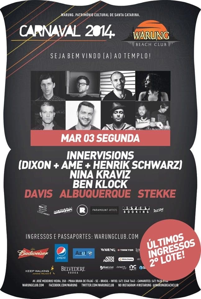 Carnival Warung with Dixon, Âme, Henrik Schwarz, Nina Kraviz, Ben Klock
