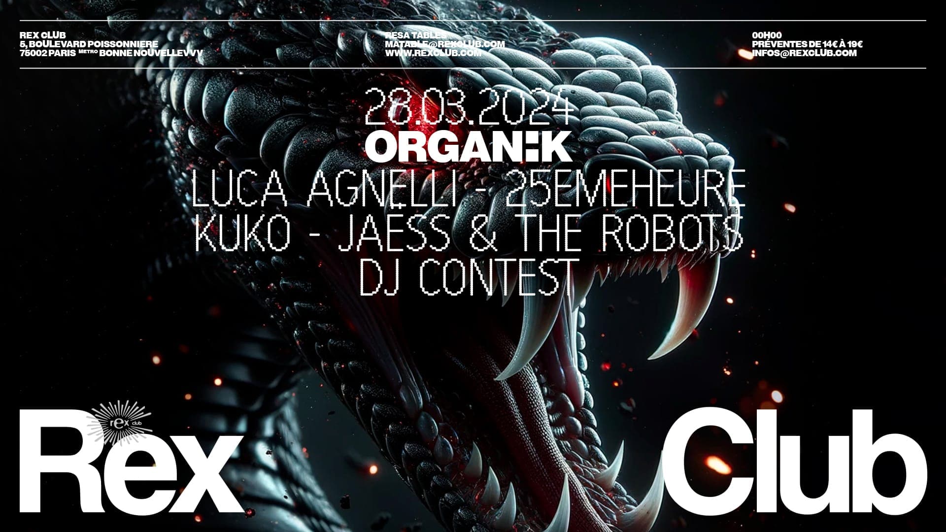Organïk: Luca Agnelli, KUKO, Jaëss & The Robots, 25emeheure