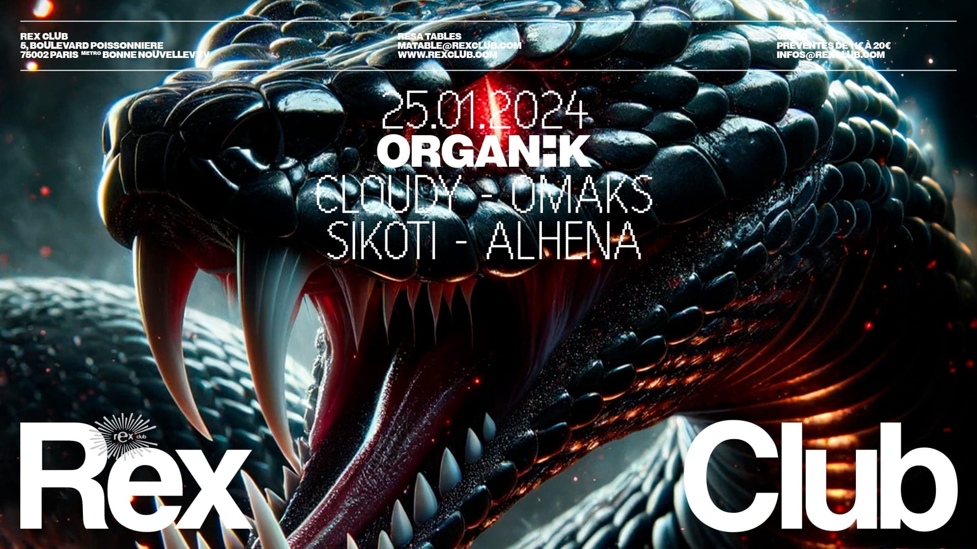 ORGANÏK x Rex Club: Cloudy, OMAKS, SIKOTI, ALHENA