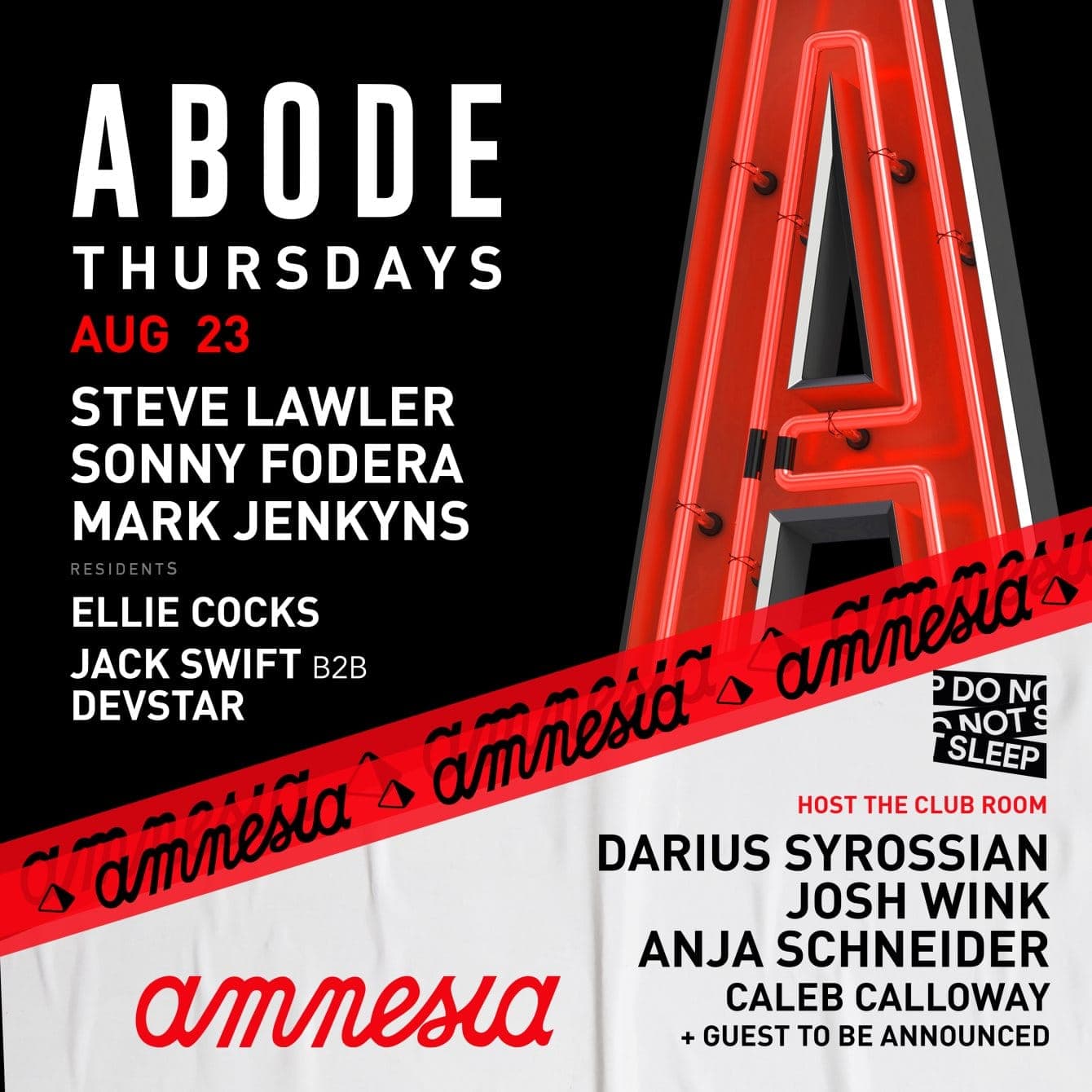 ABODE Thursdays - Club Room Hosted By Do Not Sleep