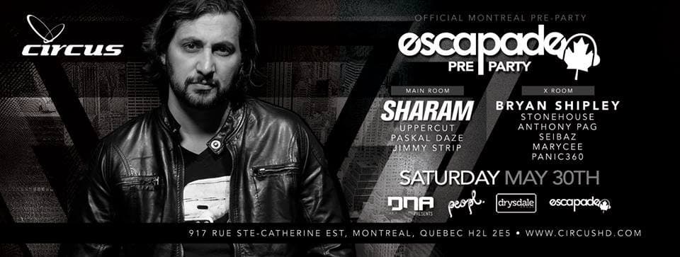 Escapade Music Festival Pre Party with Sharam