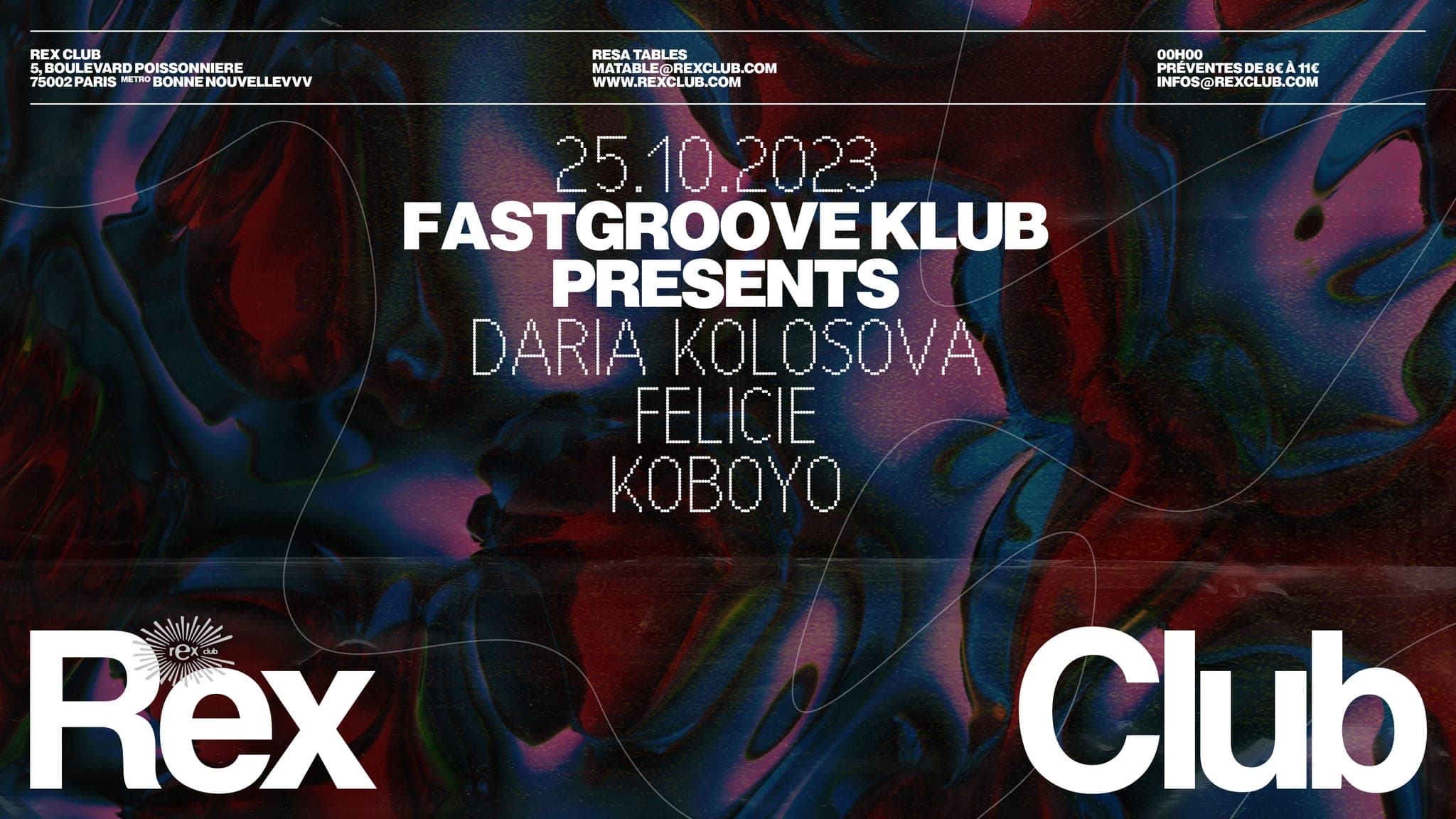 FASTGROOVE KLUB PRESENTS: Daria Kolosova, FELICIE, Koboyo