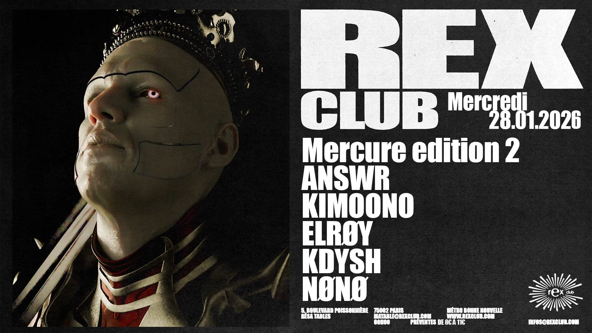 OLYMPE RAVE MERCURE ÉDITION 2 ANSWR, KIMOONO, ELRØY