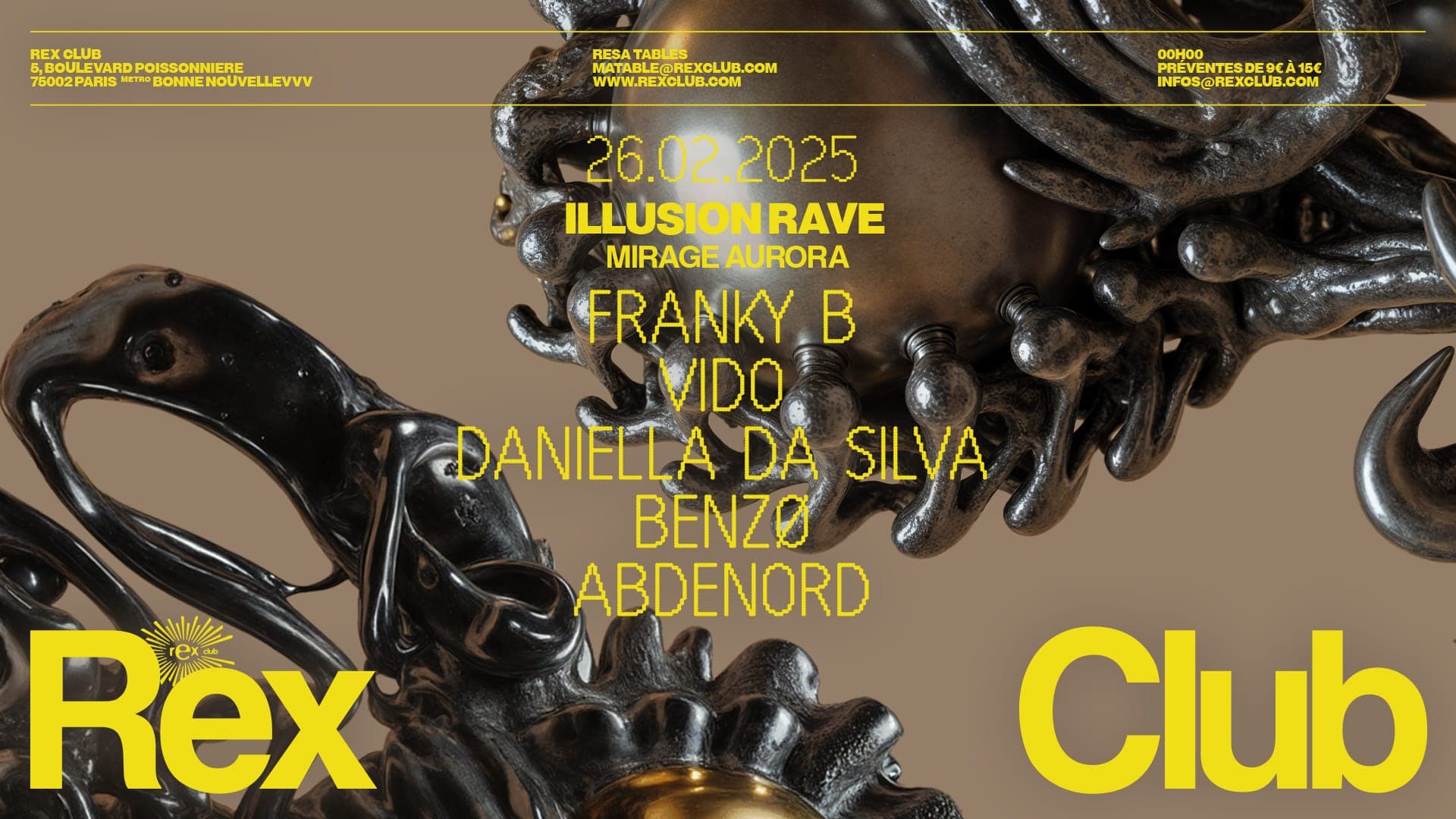 Illusion Rave Mirage Aurora: Franky B, VIDO, Daniella da Silva, BenzØ, Abdnord