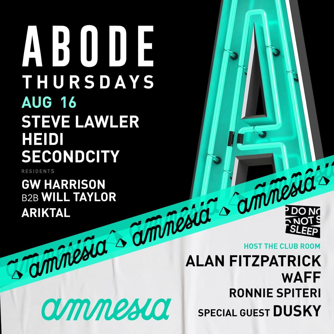 ABODE Thursdays - Club Room Hosted By Do Not Sleep