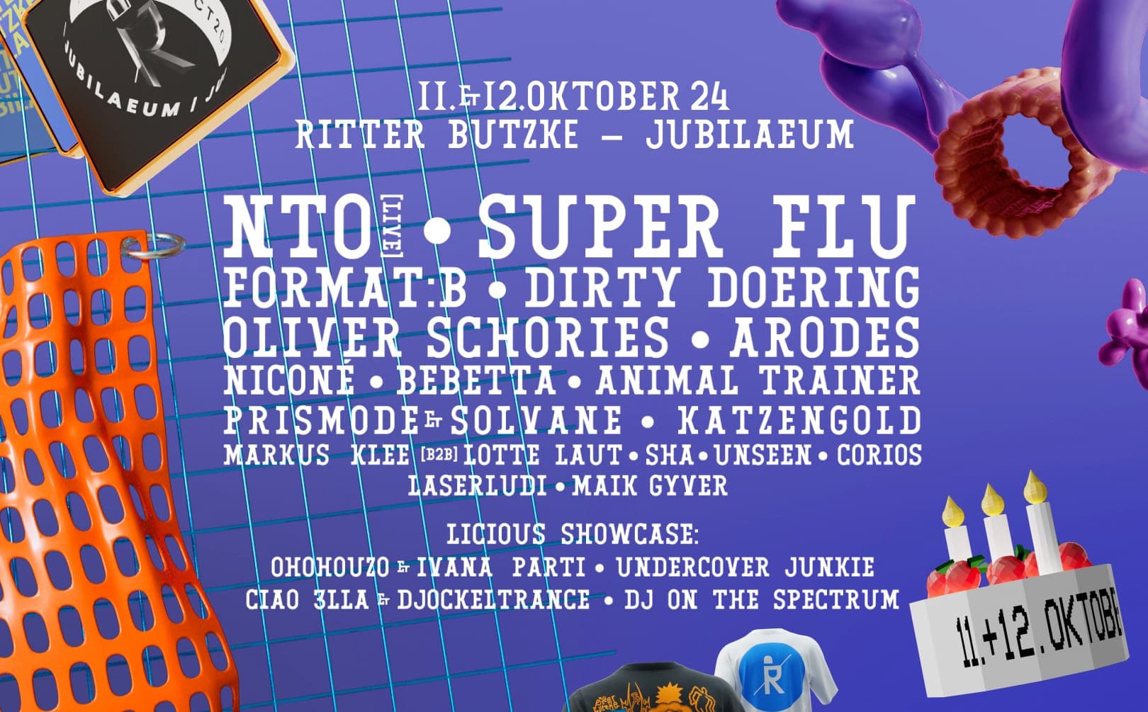 Jubiläum // NTO, Super Flu, Dirty Doering, ARODES and many more (Weekend Ticket)
