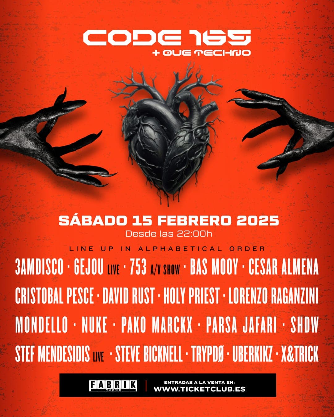 CODE 165 with Holy Priest, 6EJOU, Cristobal Pesce, Stef Mendesidis and much more