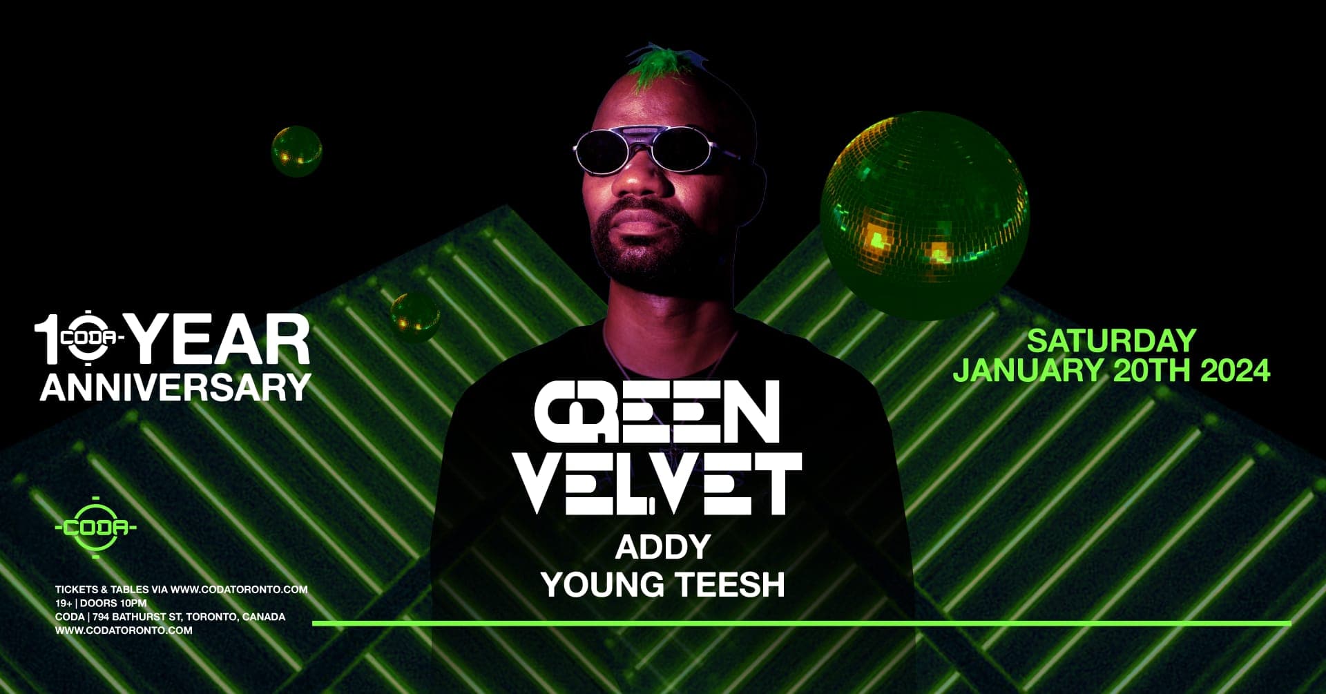 Green Velvet x CODA 10 YEAR