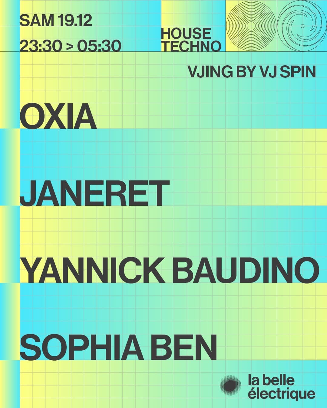Oxia + Janeret + Yannick Baudino + SOPHIA BEN