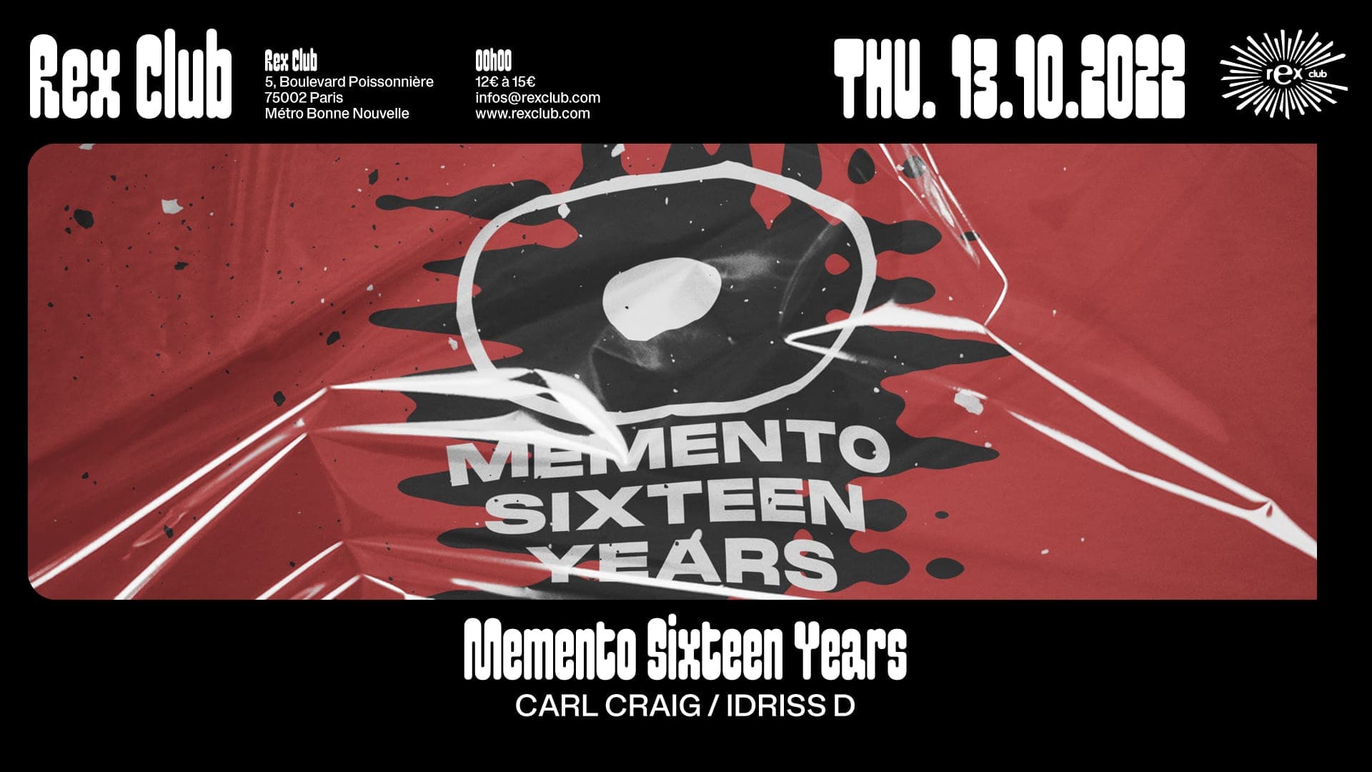 MEMENTO SIXTEEN YEARS: Carl Craig & Idriss D