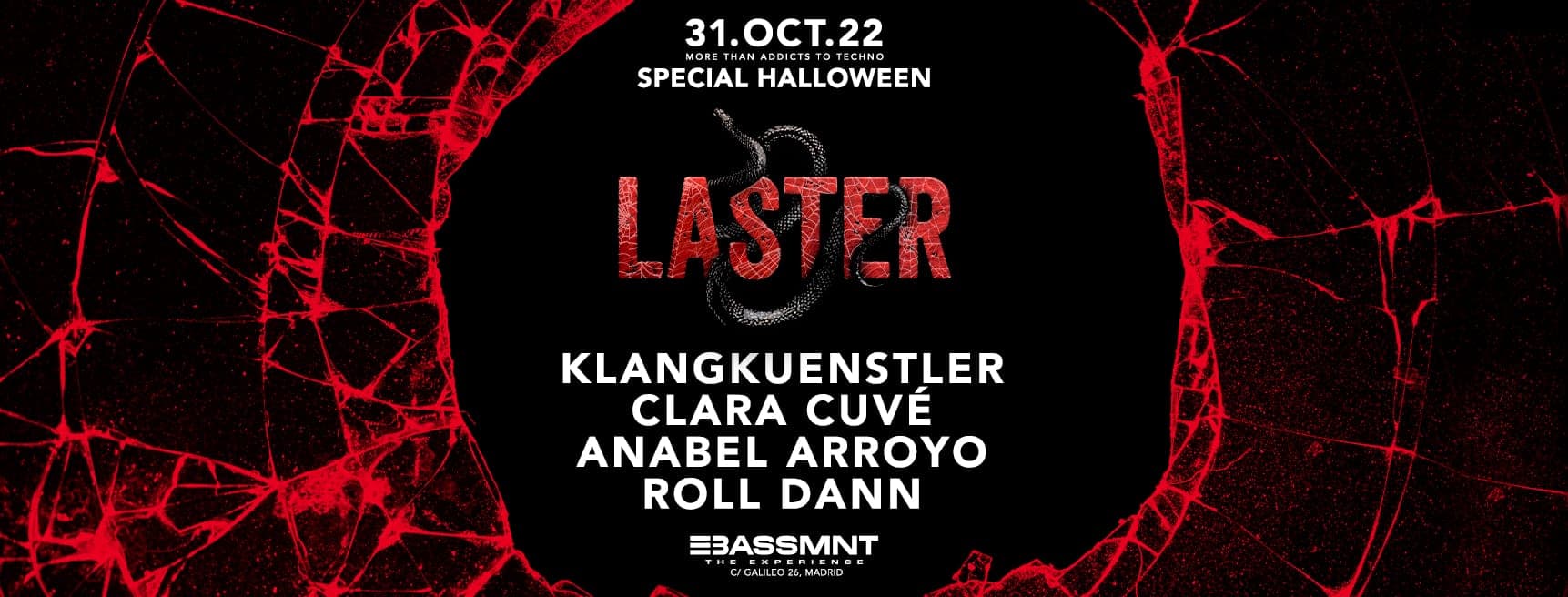 Laster Club - Special Halloween: KlangKuenstler, Clara Cuvé, Anabel Arroyo & Roll Dann