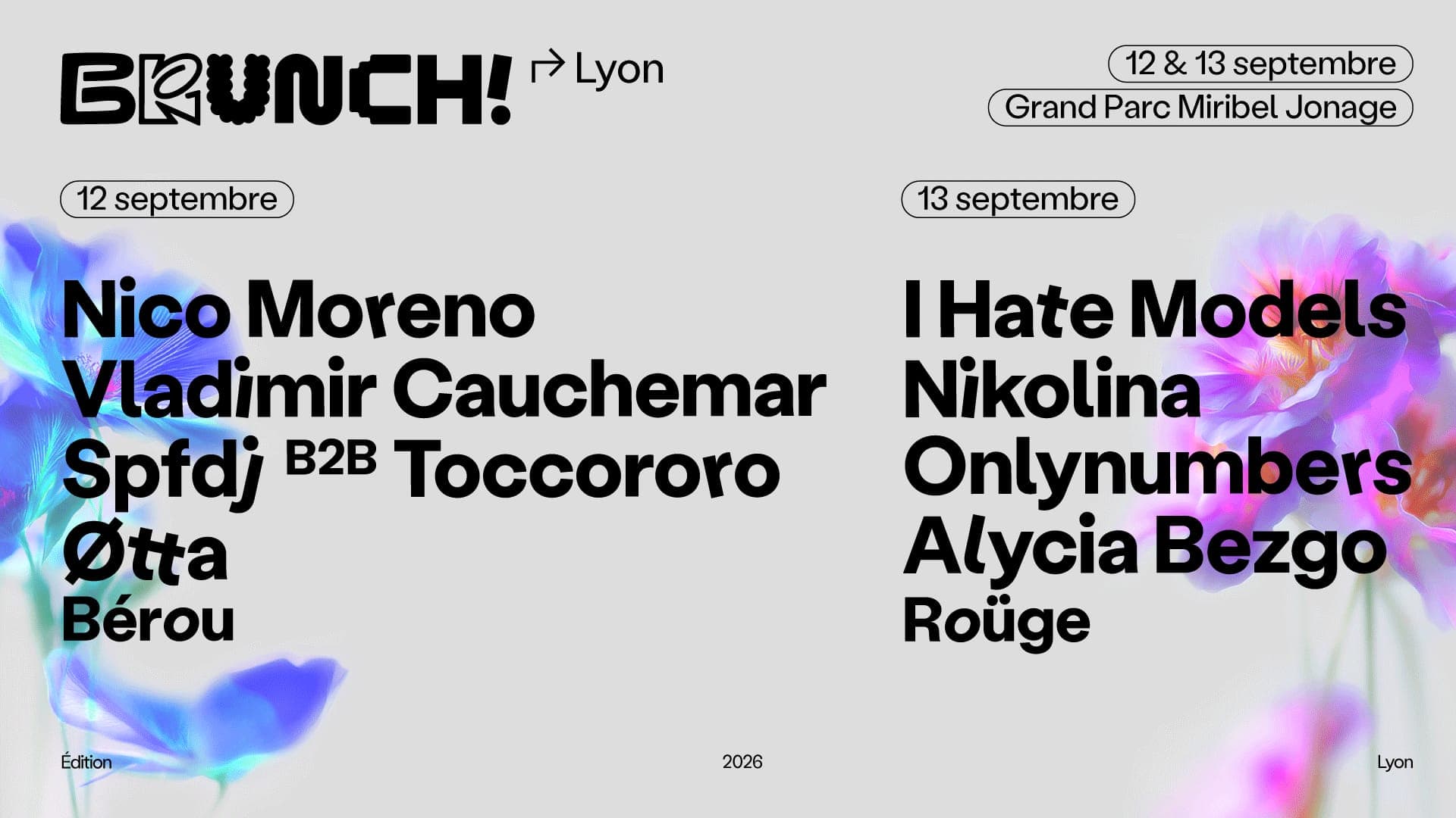 Brunch Electronik Lyon 2026 | Pass 2 Jours | 12 & 13 SEPTEMBRE