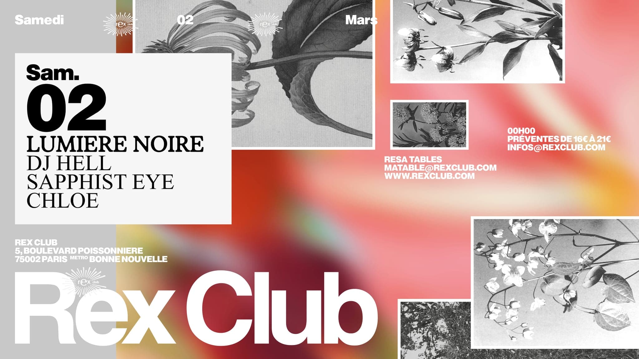Lumière Noire: DJ Hell, Sapphist Eye, Chloé