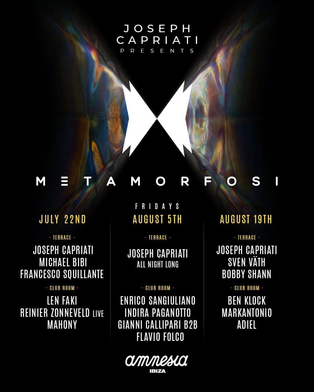 Joseph Capriati pres. Metamorfosi (IBIZA 22)