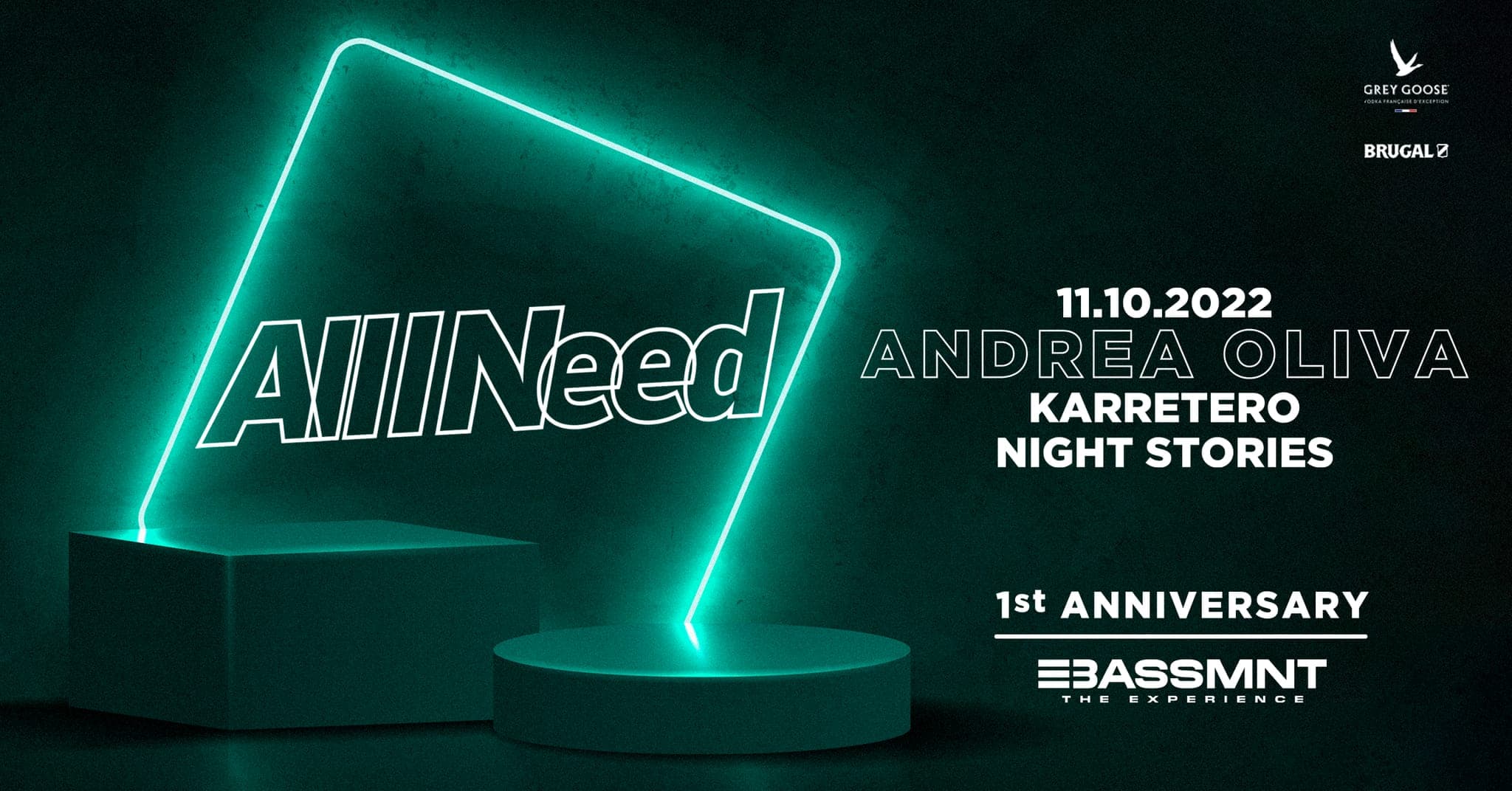 The Bassement 1st Anniversary presents ALL I NEED by Andrea Oliva