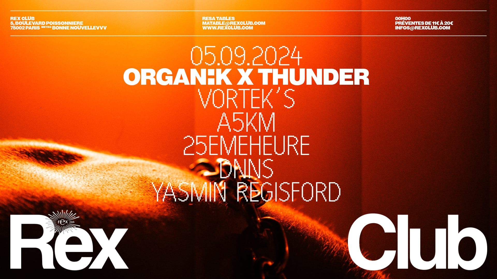 ORGAN:K x THUNDER: Vortek's, A5km, 25emeheure