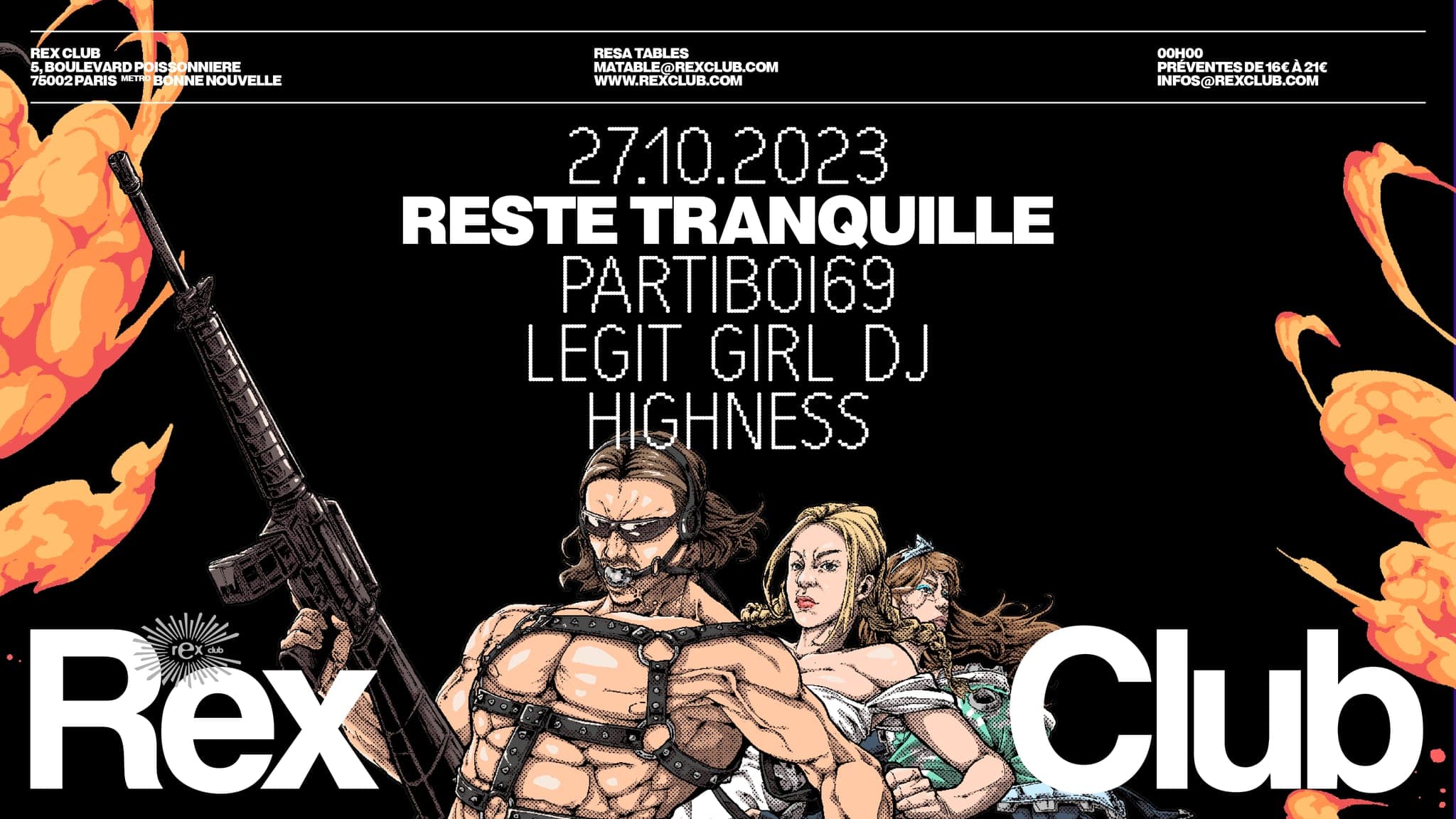 RESTE TRANQUILLE: Partiboi69, Legit Girl DJ, Highness