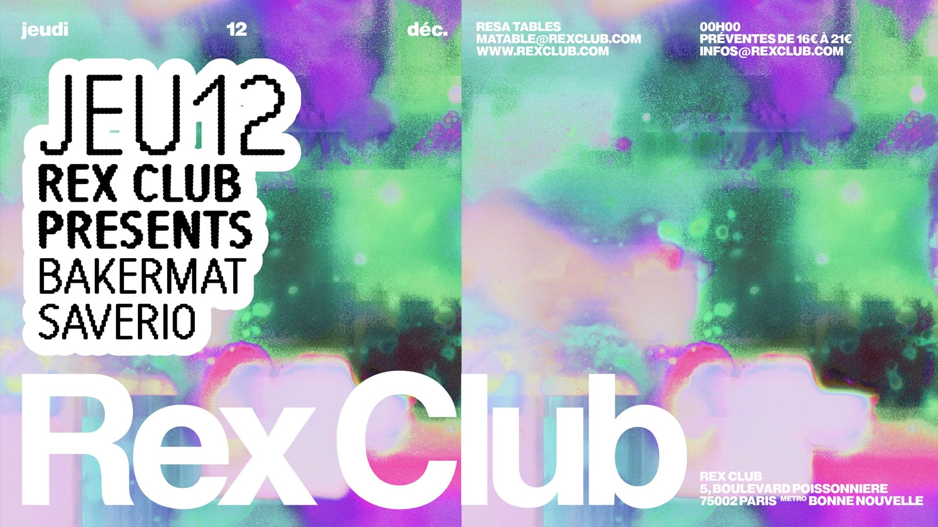Rex Club presents: Bakermat & Saverio