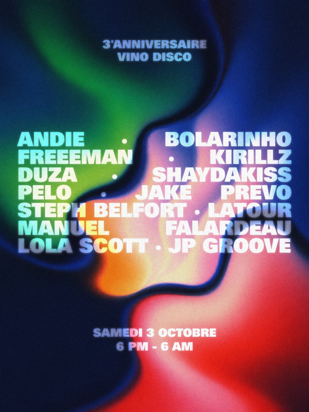 Vino Disco 3IÈME ANNIVERSAIRE